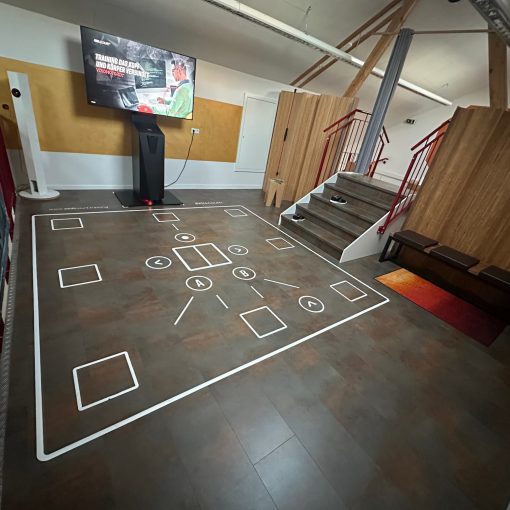 Skillcourt Trainingsbereich mit Sitzbank